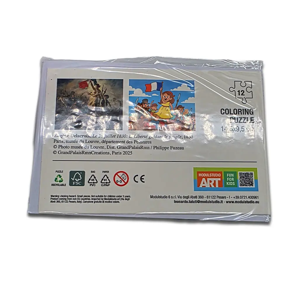 Puzzle postcard da colorare